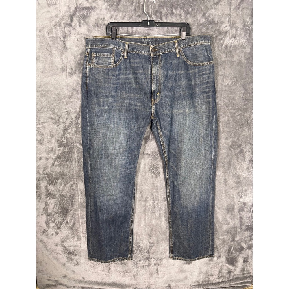 Levis 505 Regular Fit Jeans Mens 40x32 Blue Medium Wash Straight Leg Denim